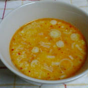 ピリ辛豆乳スープ