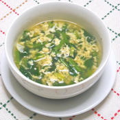 卵とほうれん草のローマ風スープ