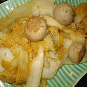 白菜と里芋の柚子味噌炒め