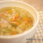 白菜と鶏肉の柚子胡椒風味スープ