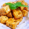 豆腐の和風甘辛バジルソース