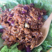 豆と挽肉のスパイシーチリサラダ