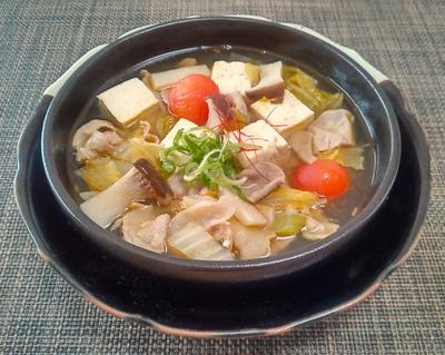 豚肉と野菜の辛ねぎスープ