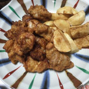 花椒塩（ホアジャオエン）で食べる鶏のから揚げ