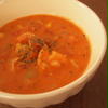 バジル風味の海老トマトクリームスープ
