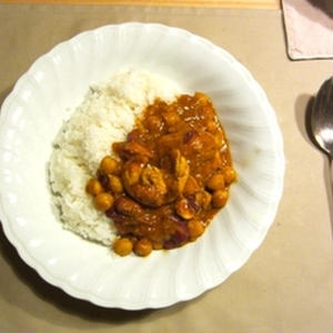 ひよこ豆とチキンのカレー