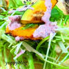 水菜とかぼちゃの梅マヨサラダ