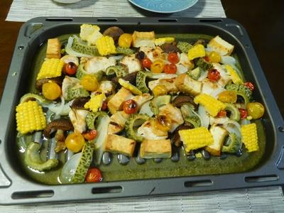 鶏胸肉と夏野菜のグリル焼き