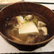 豆腐とえびの柚子胡椒スープ