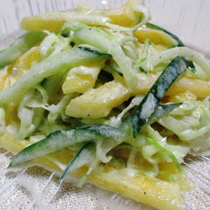 柿のコールスローサラダ＜シナモンマヨドレ＞