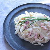 いかのしおから　と　ゆずこしょうのパスタ