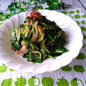 空芯菜とサバ缶のエスニックグリーンサラダ