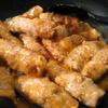 高野豆腐の豚バラ肉巻き　粒マスソース