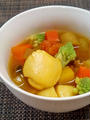 貝柱ところころ野菜のカレースープ