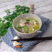 サバ缶と白菜の中華スープ