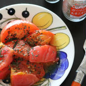 バジルとにんにく＆ペパーの焼きトマト