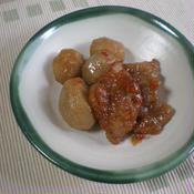 鶏と里芋の揚げ煮　中華風