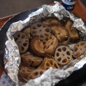 椎茸とレンコンのガリバタホイル焼き