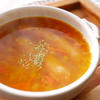 タマネギとトマトとソーセージのスープ