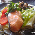 鮭とたっぷり野菜のレンジ蒸し♪手抜きしてもごちそう風〜☆ by かめ代。さん