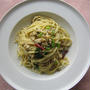 あさりと山葵菜のパスタ