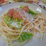 イカ・タラコのバーニャてきパスタ