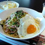 青ネギとベーコンの味噌マヨパスタ☆卵のせ！！