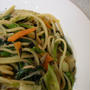 ツナとひじきの野菜たっぷり和風パスタ
