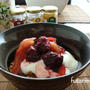 おうちでカフェ飯　Muesli & Stewed Fruits