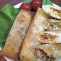 昨日の夕飯の残りで作る、とろ〜りチーズライス春巻き by mayさん