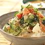 トマトの冷汁丼　、　梅雨を乗り切るレシピです。