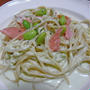 **鮭の枝豆クリームパスタ**
