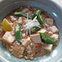 <これで満足！お鍋ひとつ料理＞・・・とろんトロンコンビ・・・オクラマーボｋａｂｏｓｕがけ
