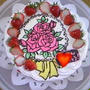 薔薇の大人のイチゴケーキ
