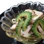 鶏ハムとゴーヤー・昆布のはちみつマスタード和え