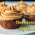 おしゃれでかわいいチョコバナナ味のアメリカン・カップケーキ　Chocobanana Cupcakes by Jackieさん