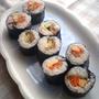 お醤油無しでそのままパクリ！ベジ玉あっさり海苔巻き