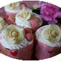 ☆シフォン生地de薔薇のカップケーキ☆