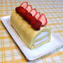 イチゴと二色のムースケーキ