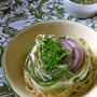 自家製タレで冷やしラーメン。