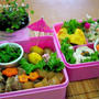 お花見と、後は詰めるだけ〜の♪お花見弁当*