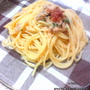 ツナと梅しその冷製パスタ。