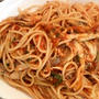 スパゲティ・トマトとイワシ