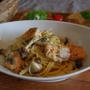 秋鮭ときのこのクリームパスタ