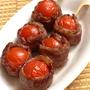 甘焼きジュワ〜☆肉巻きプチトマト串