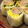 蕎麦と納豆の生春巻き