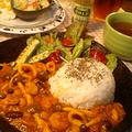 5分DEクイック☆お豆とシーフードのトマトカレー♪