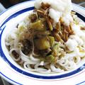 北陸の氷見うどんを使った「焼きナス＆自家製なめたけヘルシーうどん」☆ by はるなさん