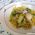 きのこレシピ・舞茸！『舞茸としらすのバター醤油パスタ』 by 柴田真希さん