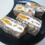 自家製!!チョコマーブル食パンのフルーツサンド!!